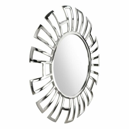 SLEEP EZ Geometric Design Round Mirror Silver SL3656578